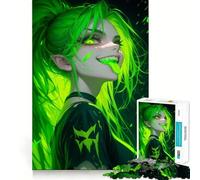 Rompecabezas Neon Goth Girl para Adolescentes, 1000 Piezas, Juguete Inteligente, pasatiempo para el hogar, Corte preciso, Regalo para Festivales (38x26cm)