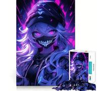 Rompecabezas Neon Goth para Adultos, 1000 Piezas, Juguete para desafiar la Mente, Tiempo de relajación, Corte de Calidad, Regalo preciado (50x75cm)