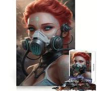 Rompecabezas Neon Guardian Girl de 1000 Piezas para Adolescentes, Juguete para ejercitar la Mente, Juego Relajante, Arte de ensamblaje, Regalo Festivo (38x26cm)