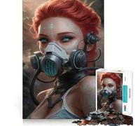 Rompecabezas Neon Guardian Girl de 1000 Piezas para Adolescentes, Juguete para ejercitar la Mente, Juego Relajante, Arte de ensamblaje, Regalo Festivo (38x26cm)