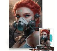 Rompecabezas Neon Guardian Girl de 1000 Piezas para Adultos, Juguete para ejercitar la Mente, fácil de armar, Ideal para el Tiempo Libre, Regalo de Temporada (38x52cm)
