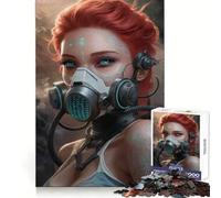 Rompecabezas Neon Guardian Girl de 1000 Piezas para Adultos, Juguete para ejercitar la Mente, fácil de armar, Ideal para el Tiempo Libre, Regalo de Temporada (38x52cm)