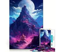 Rompecabezas Neon Japan Mountain de 1000 Piezas para Adultos Desarrolla la Capacidad Mental Tiempo de Juego Bordes precisos (50x75cm)