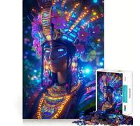 Rompecabezas Neon Jungle Queen para Adolescentes, 1000 Piezas, Juguete para ejercitar la Mente, Divertido y Relajante, Arte para armar, Coleccionable (50x75cm)