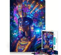 Rompecabezas Neon Jungle Queen para Adultos, 1000 Piezas, Juguete para ejercitar la Mente, diseño de Montaje Lento, Regalo Encantador (38x26cm)