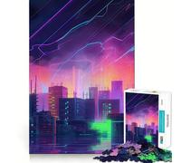 Rompecabezas Neon Lightning Strikes de 1000 Piezas para Adultos Juguete para ejercitar la Mente, Ideal para Momentos de unión, Arte y como Regalo Elegante (38x52cm)