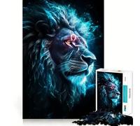 Rompecabezas Neon Lion Nebulas de 1000 Piezas para Adolescentes Fortalece la Memoria, Alivia la tensión, Borde de Calidad, (38x52cm)