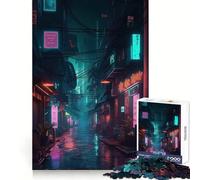 Rompecabezas Neon Lofi Cyberpunk de 1000 Piezas para Adultos Juguete para ejercitar la Mente Obra de Arte Relajante y Divertida (50x75cm)