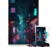 Rompecabezas Neon Lofi Cyberpunk para Adolescentes, 1000 Piezas, Juguete Inteligente, pasatiempo para el hogar, Corte preciso, Regalo para Festivales (38x26cm)