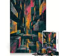Rompecabezas Neon Metropolis de 1000 Piezas para Adultos Juego Inteligente, sin estrés, con patrón de Montaje y una cálida Sorpresa (38x52cm)