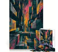 Rompecabezas Neon Metropolis de 1000 Piezas para Adultos y Adolescentes Juego Mental Diversión Garantizada Corte preciso Regalo increíble (50x75cm)