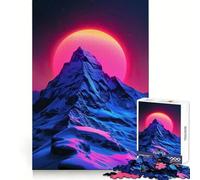Rompecabezas Neon Mountain Range para Adolescentes, 1000 Piezas, Juguete Inteligente, pasatiempo para el hogar, Corte preciso, Regalo para Festivales (50x75cm)