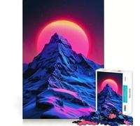 Rompecabezas Neon Mountain Range para Adolescentes, 1000 Piezas, Juguete Inteligente, pasatiempo para el hogar, Corte preciso, Regalo para Festivales (50x75cm)