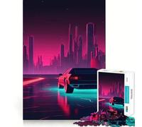 Rompecabezas Neon Nights Cruise de 1000 Piezas para Adolescentes Juguete antiestrés con Bordes precisos (50x75cm)