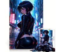Rompecabezas Neon Noir Vigilante de 1000 Piezas para Adultos Juguete para ejercitar la Mente Fácil de armar Regalo de Temporada (38x52cm)
