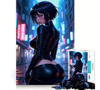 Rompecabezas Neon Noir Vigilante de 1000 Piezas para Adultos Juguete para ejercitar la Mente Fácil de armar Regalo de Temporada (38x52cm)