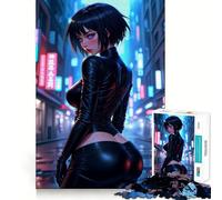 Rompecabezas Neon Noir Vigilante para Adolescentes, 1000 Piezas, Juguete de Tren lógico, cómodo y Relajante, Corte Suave, Regalo para Festivales (50x75cm)
