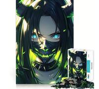 Rompecabezas Neon Oni Girl para Adolescentes, 1000 Piezas, Juego Inteligente, Relajante, para armar, Regalo Encantador (38x26cm)