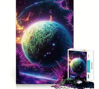 Rompecabezas Neon Planet de 1000 Piezas para Adultos, Juguete para ejercitar la Mente, Divertido y fácil de armar, Fiestas (50x75cm)