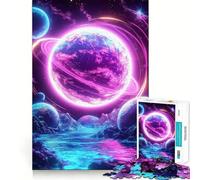 Rompecabezas Neon Planet para Adolescentes, 1000 Piezas, Juguete de lógica, diversión Familiar, Corte de precisión, (38x26cm)