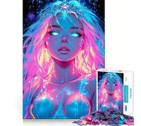 Rompecabezas Neon Princess para Adultos, 1000 Piezas, Juguete de lógica con Forma de Tren, Ideal para Momentos de Paz, con Corte Suave, Regalo Premium (50x75cm)