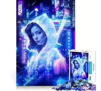 Rompecabezas Neon Rain de 1000 Piezas para Adolescentes Fortalece la Memoria, Alivia la tensión, Borde de Calidad, (50x75cm)