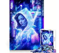 Rompecabezas Neon Rain de 1000 Piezas para Adolescentes Fortalece la Memoria, Alivia la tensión, Borde de Calidad, (50x75cm)