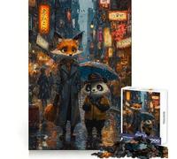 Rompecabezas Neon Rain para Adolescentes, 1000 Piezas, Juguete de lógica Mental, Alivio de la ansiedad, Corte Firme, Regalo de cumpleaños (38x26cm)