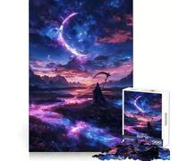 Rompecabezas Neon River Grim Reaper de 1000 Piezas para Adultos Fortalece la Memoria, relájate y Disfruta del Tiempo Libre Regalo de cumpleaños (38x52cm)