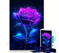 Rompecabezas Neon Rose de 1000 Piezas para Adolescentes Fortalece la Memoria, Alivia la tensión, Borde de Calidad (38x52cm)