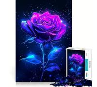 Rompecabezas Neon Rose de 1000 Piezas para Adultos Fortalece la Memoria, relájate y Disfruta del Tiempo Libre Regalo de cumpleaños (38x26cm)