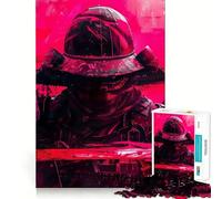 Rompecabezas Neon Samurai para Adolescentes, 1000 Piezas, Juguete para ejercitar la Mente, Relajante y Acogedor, Imagen para armar, cálida Sorpresa (50x75cm)
