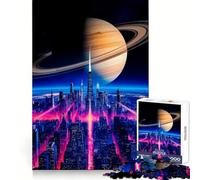 Rompecabezas Neon Skyline Universe de 1000 Piezas para Adultos Mejora la Memoria Momento de Paz Bordes Finos Regalo Ideal para Pedir un Deseo a Santa Claus (38x52cm)