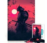 Rompecabezas Neon Sunset Cryopunk Samurai para Adolescentes, 1000 Piezas, fortalece la Memoria, Alivia el estrés, decoración de Pared con Bordes limpios (38x26cm)