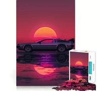Rompecabezas Neon Sunset Ride de 1000 Piezas para Adolescentes, Juguete para ejercitar la Mente, Tiempo en Familia, Arte, ensamblaje, Regalo Creativo (38x52cm)