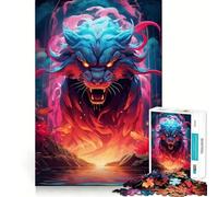 Rompecabezas Neon Tiger de 1000 Piezas para Adultos: Juguete para ejercitar la Mente, Ideal para Momentos de Paz, diseño y Montaje, Regalo Creativo (38x26cm)