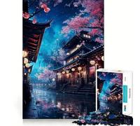 Rompecabezas Neon Tokyo Sakura Nights de 1000 Piezas para Adultos, actualización Jigsaw Recall, Quiet Calm Clear Cut, Regalo Premium (38x26cm)