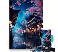 Rompecabezas Neon Tokyo Sakura Nights de 1000 Piezas para Adultos, Juguete para ejercitar la Mente, Arte Relajante, Regalo para Festivales (50x75cm)