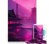 Rompecabezas Neon Tokyo Skyline para Adolescentes, 1000 Piezas, Recall Boost Gentle Leisure Clean Cut Santa Wish List (50x75cm)