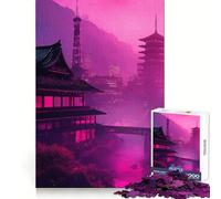 Rompecabezas Neon Tokyo Skyline para Adolescentes, 1000 Piezas, Recall Boost Gentle Leisure Clean Cut Santa Wish List (50x75cm)