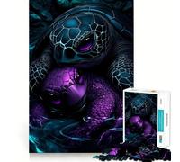 Rompecabezas Neon Turtle Duo de 1000 Piezas para Adultos Juego Inteligente, Divertido y Relajante Diseño para armar Regalo Elegante (38x52cm)