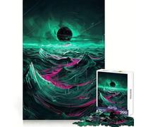 Rompecabezas Neon Wave Planet para Adultos, 1000 Piezas, Juguete de Habilidad, Alivio de tensión, Corte preciso, Regalo preciado (50x75cm)