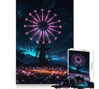 Rompecabezas Neon Windmill Teenagers de 1000 Piezas, Juguete Inteligente para Jugar en Interiores, con Bordes Lisos, de la colección Art Collection (50x75cm)