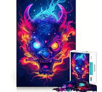 Rompecabezas Neon Yokai Oni para Adultos, 1000 Piezas, Juguete de Habilidad, Alivio de tensión, Corte preciso, Regalo preciado (38x26cm)