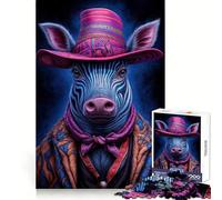 Rompecabezas Neon Zebra Cowboy para Adolescentes, 1000 Piezas, Juguete para ejercitar el Cerebro, Imagen Relajante y acogedora, Sorpresa cálida (50x75cm)