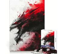 Rompecabezas Nidhogg Dragon Viking para Adolescentes, 1000 Piezas, Juguete de lógica Mental, Alivio de la ansiedad, Corte Firme, Regalo de cumpleaños (38x52cm)