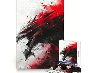 Rompecabezas Nidhogg Dragon Viking para Adolescentes, 1000 Piezas, Juguete de lógica Mental, Alivio de la ansiedad, Corte Firme, Regalo de cumpleaños (38x52cm)