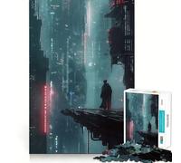 Rompecabezas Night City de 1000 Piezas para Adultos, Juguete para ejercitar la Mente, Divertido y fácil de armar, Fiestas (38x52cm)