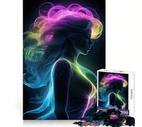 Rompecabezas Night Flashes Women Neon de 1000 Piezas para Adultos Juego Inteligente, Divertido y Relajante Diseño para armar Regalo Elegante (38x52cm)