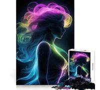 Rompecabezas Night Flashes Women Neon de 1000 Piezas para Adultos Juego Inteligente, Divertido y Relajante Diseño para armar Regalo Elegante (50x75cm)